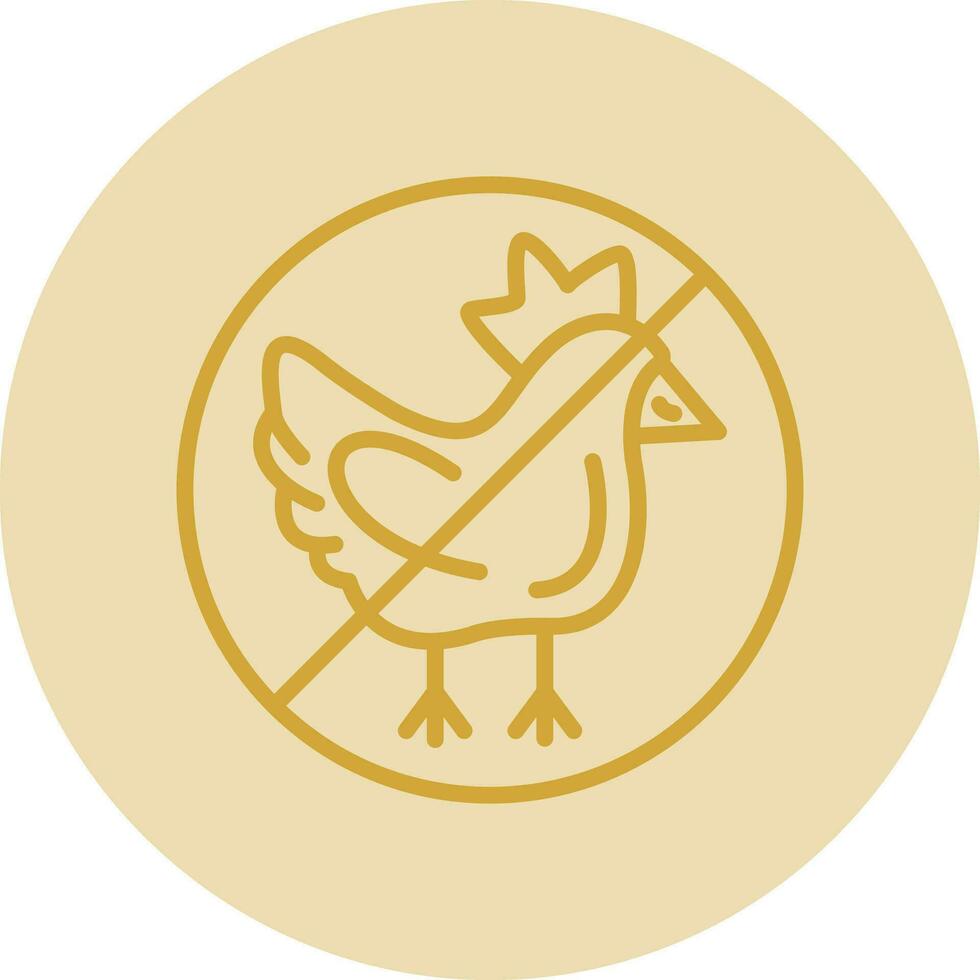 No chicken Vector Icon Design