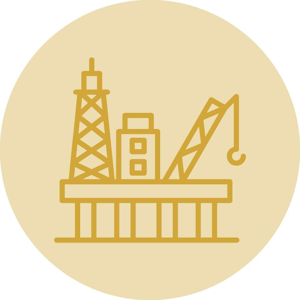 Oil platform Vector Icon Design