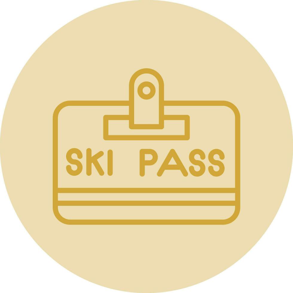 Ski pass Vector Icon Design