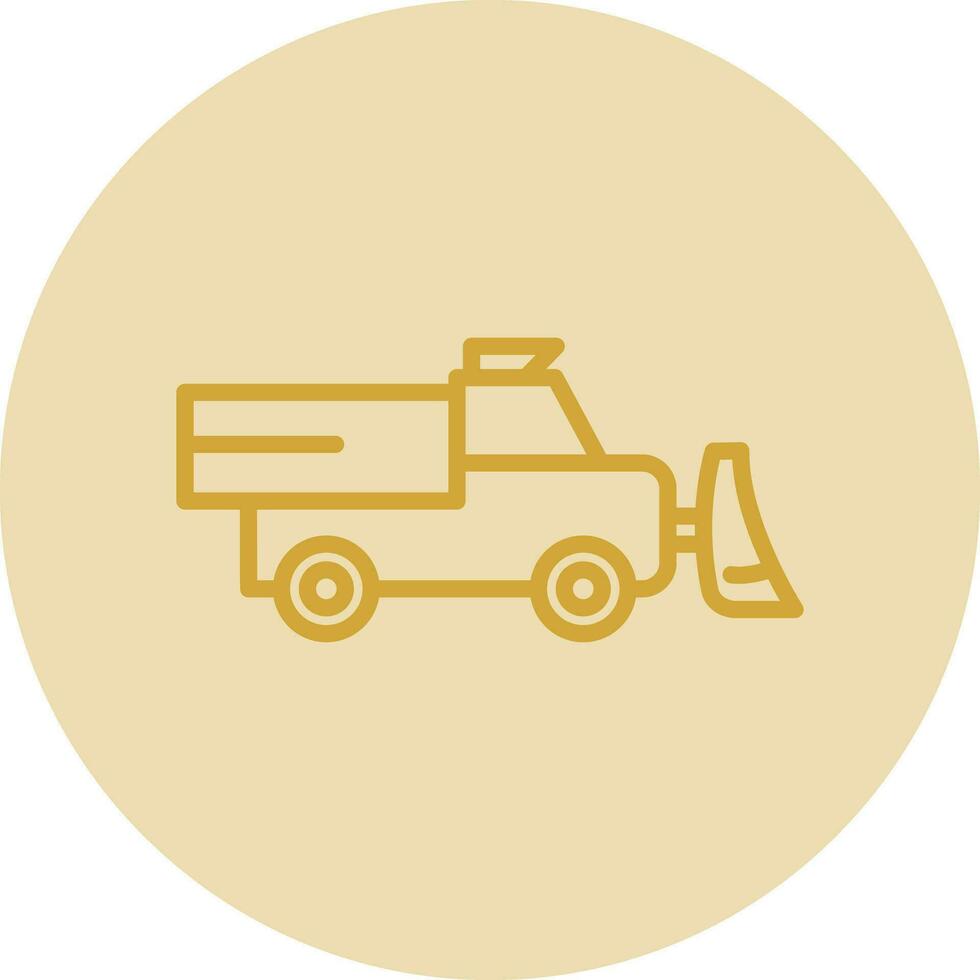 Snowplow Vector Icon Design