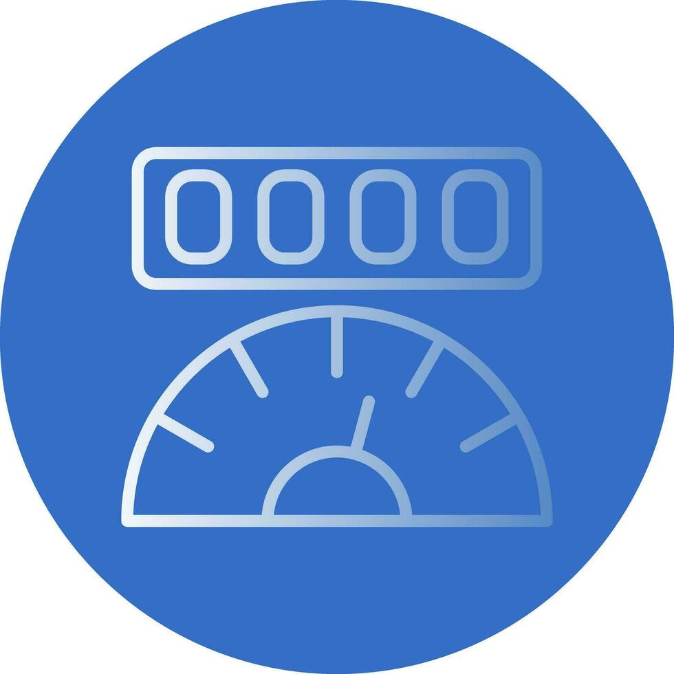 Mileage Vector Icon Design