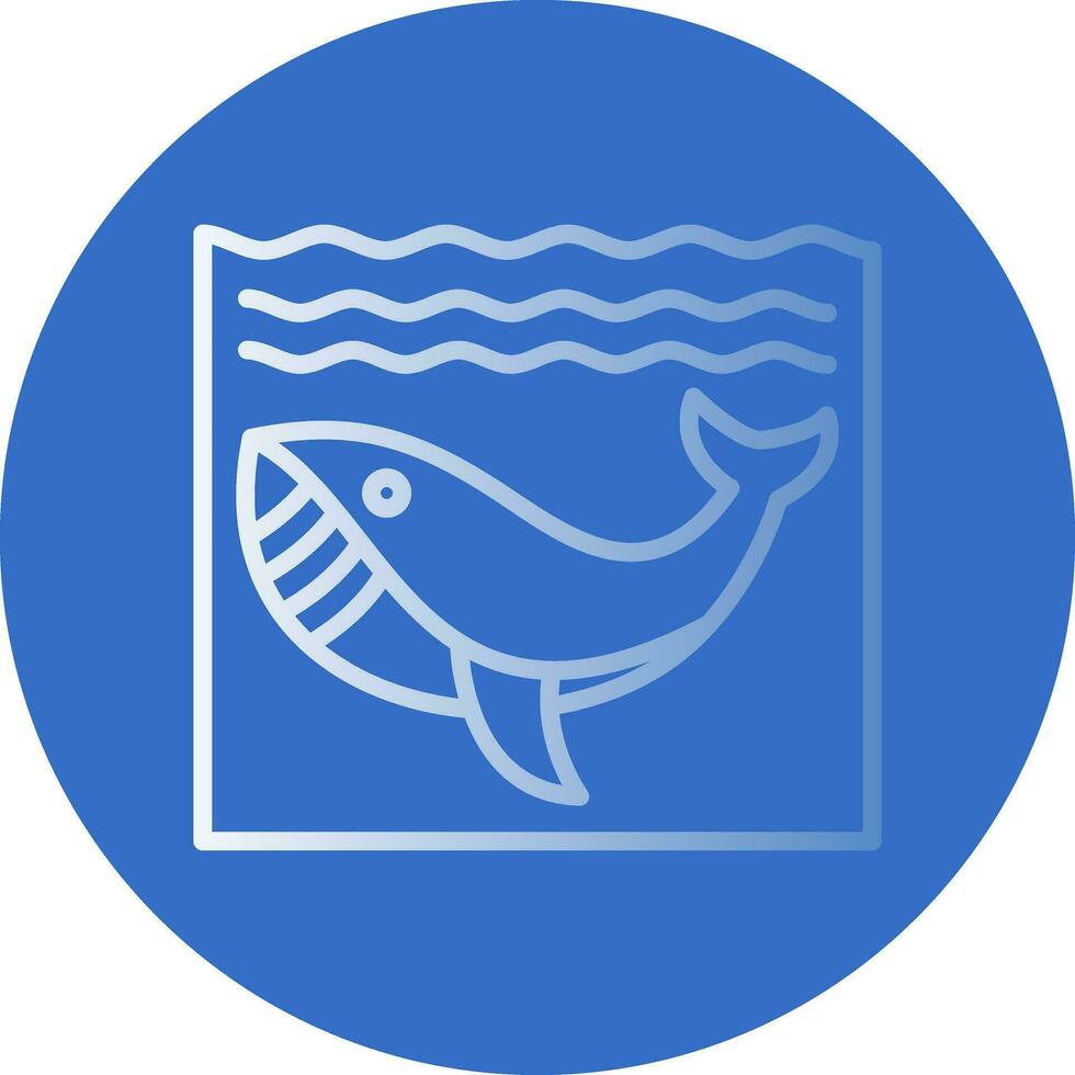 Whale in Water Vector Icon Design
