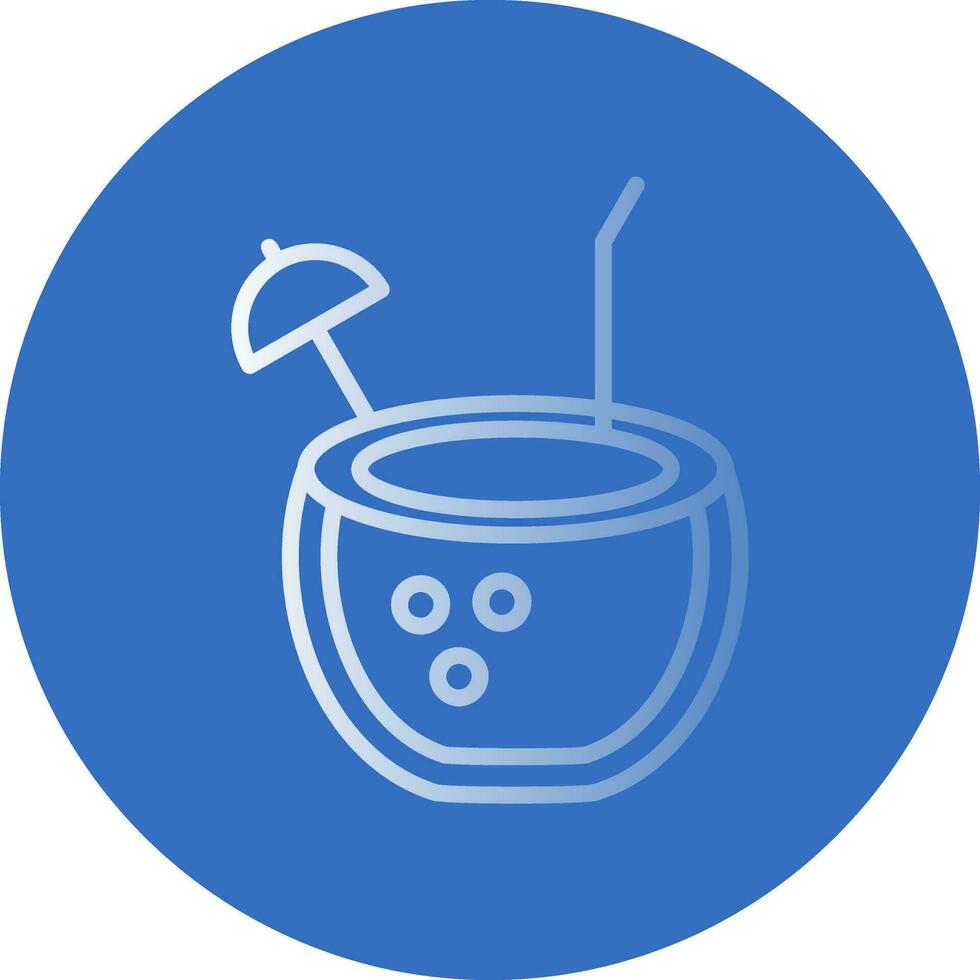 Coconut drink Vector Icon Design