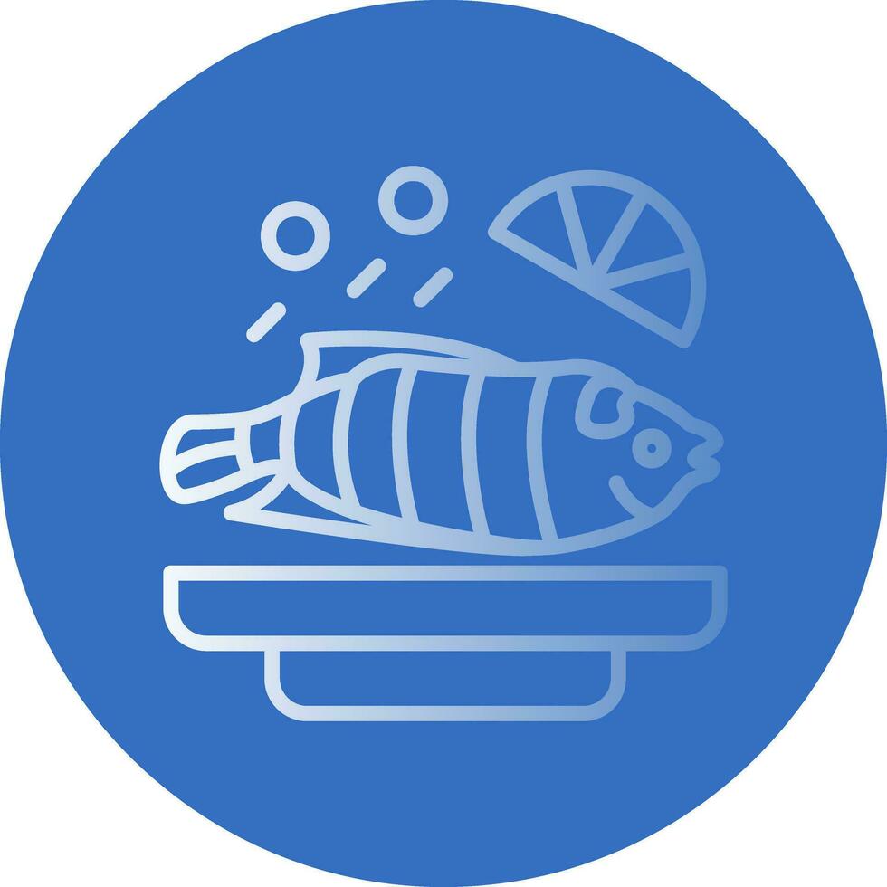 Steamed fish Vector Icon Design