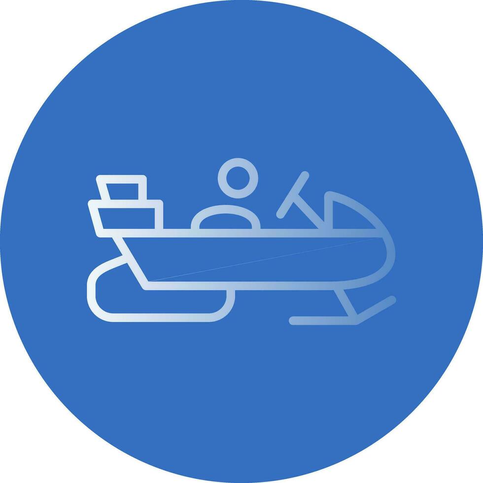 Snowmobile Vector Icon Design