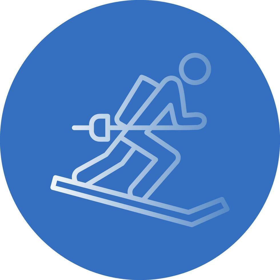 Skiing Vector Icon Design