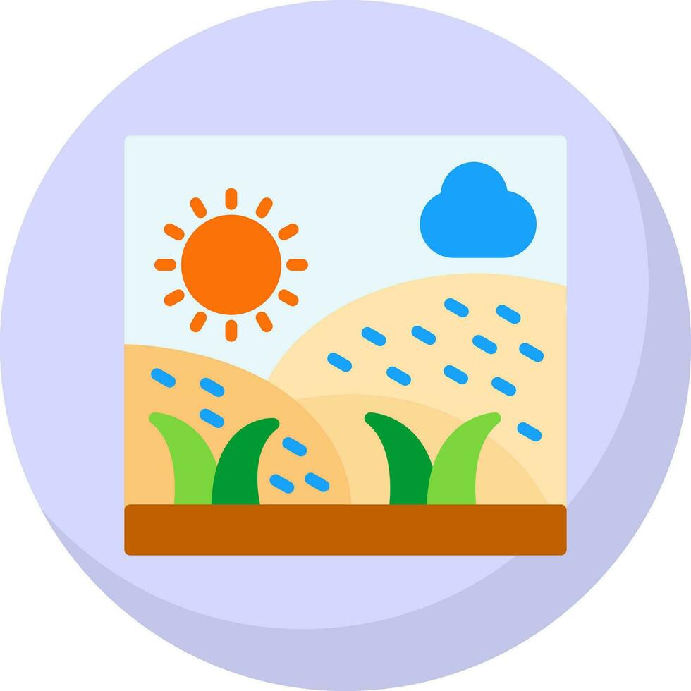 Grassland Vector Icon Design