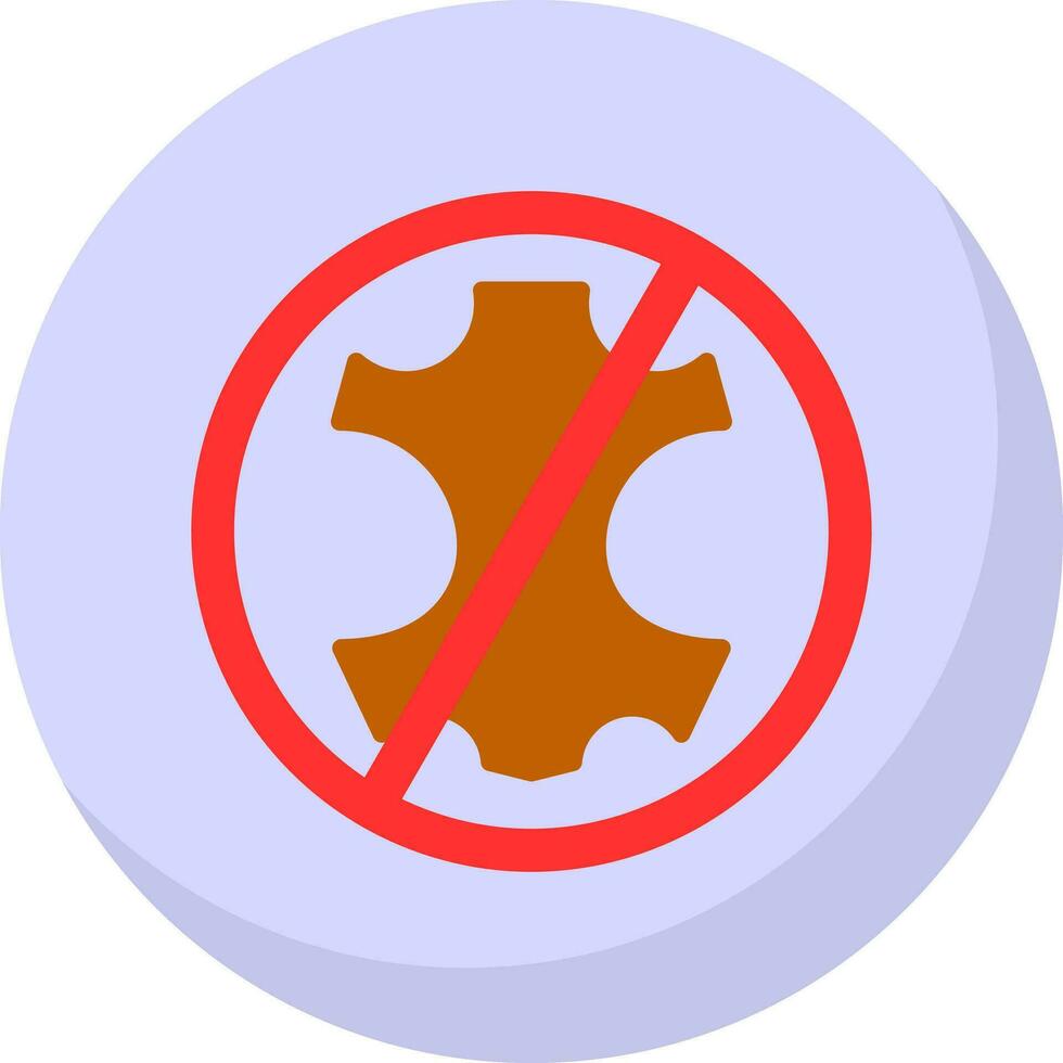 No cuero vector icono diseño