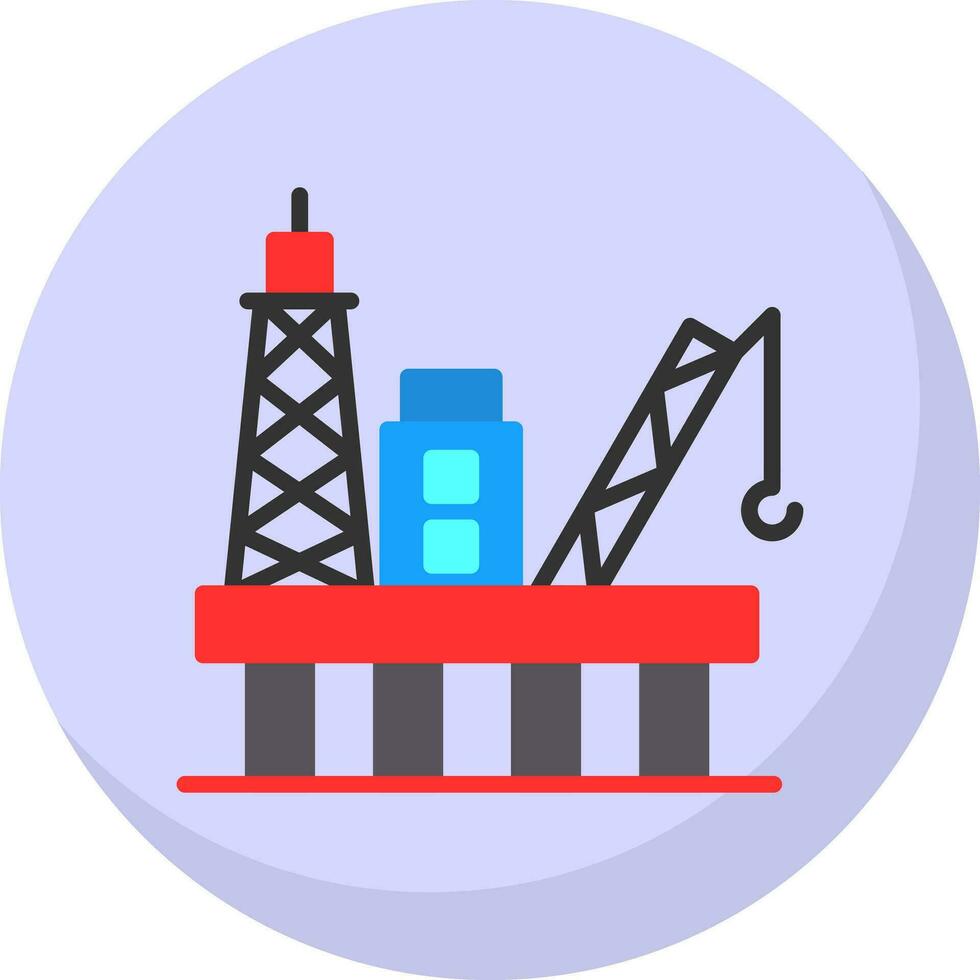 Oil platform Vector Icon Design