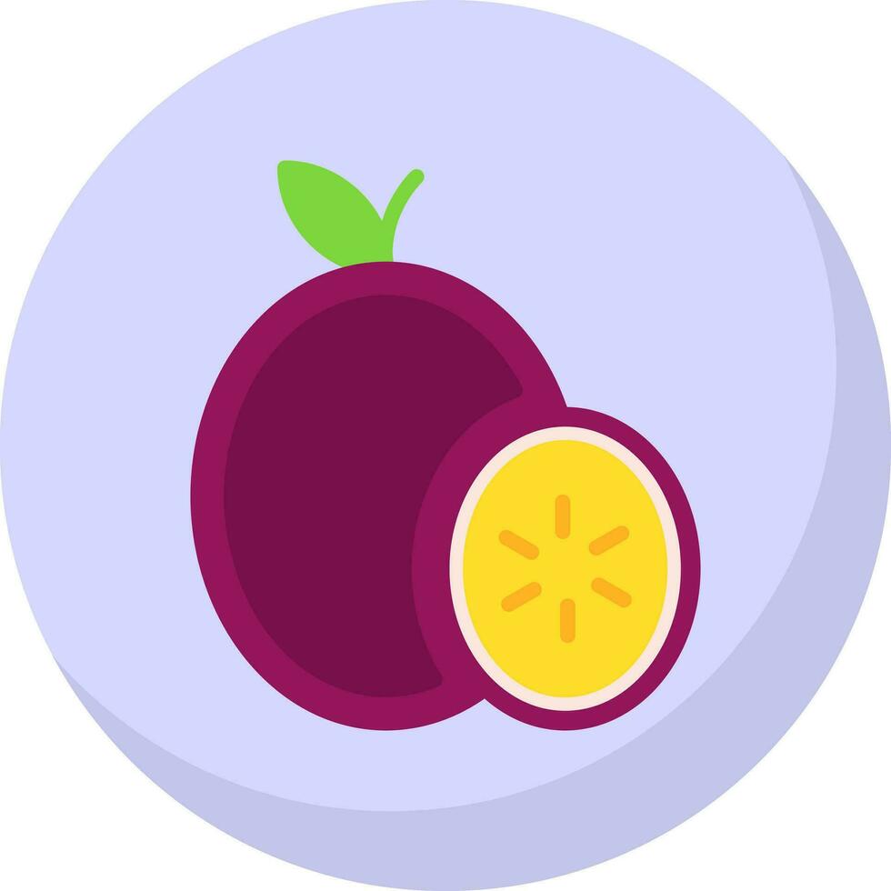 Passion fruit Vector Icon Design