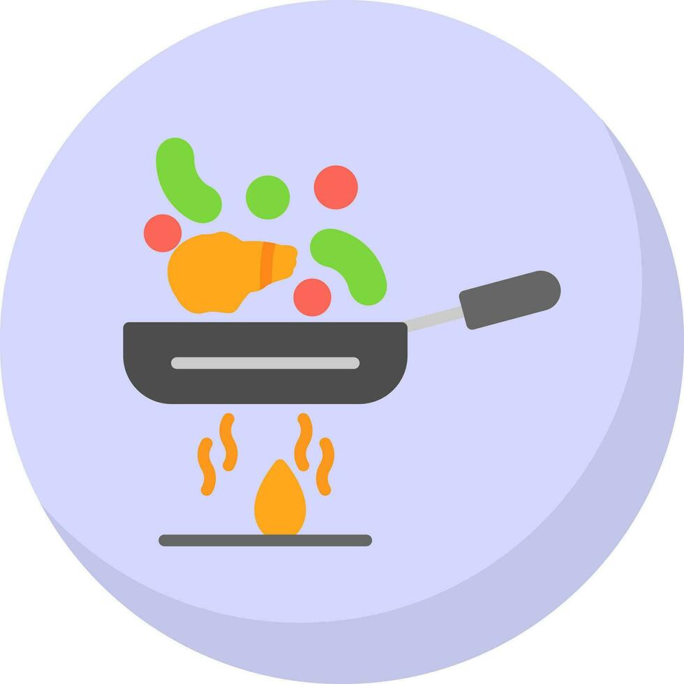 Stir fry Vector Icon Design