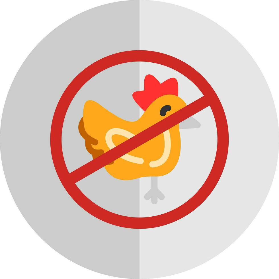 No chicken Vector Icon Design