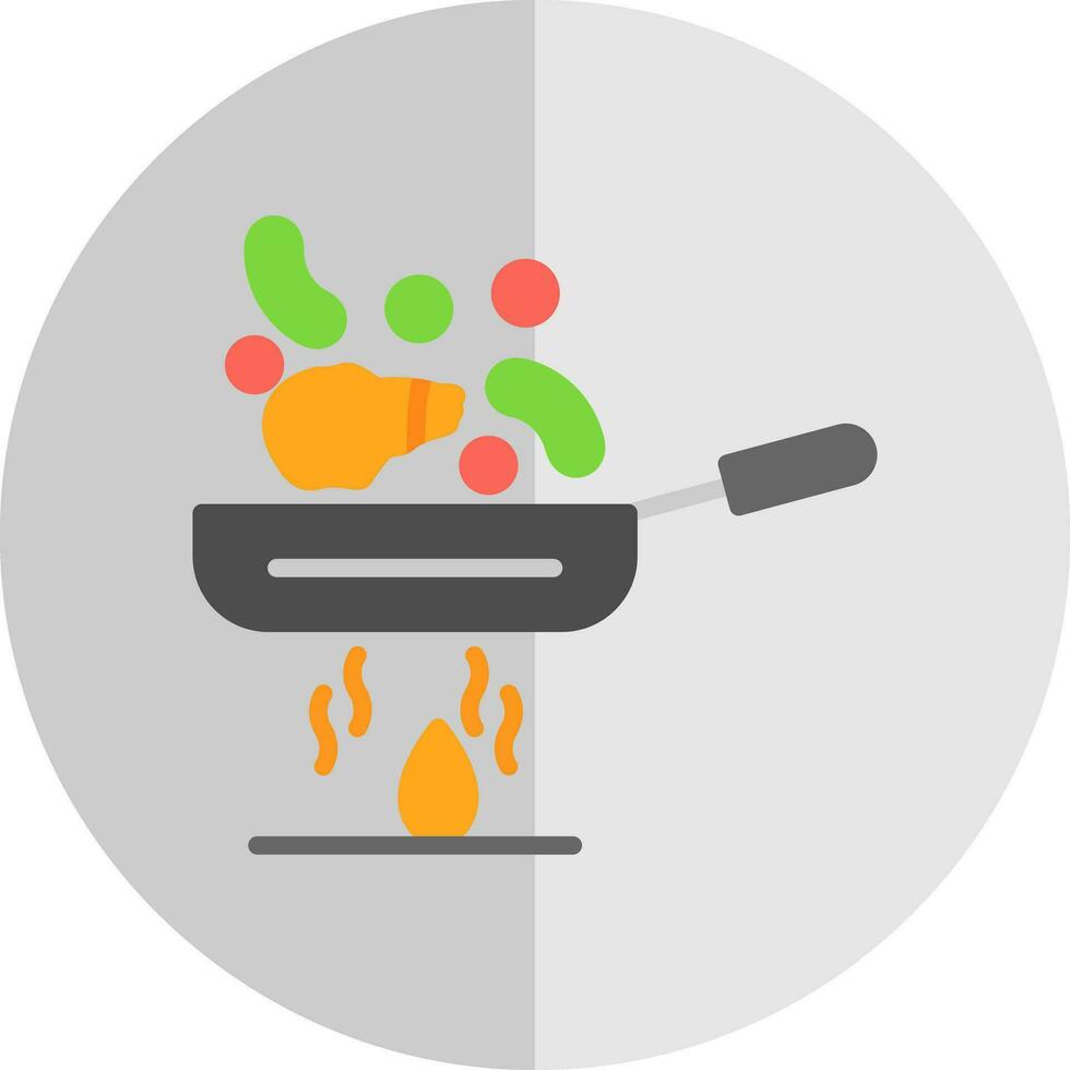 Stir fry Vector Icon Design