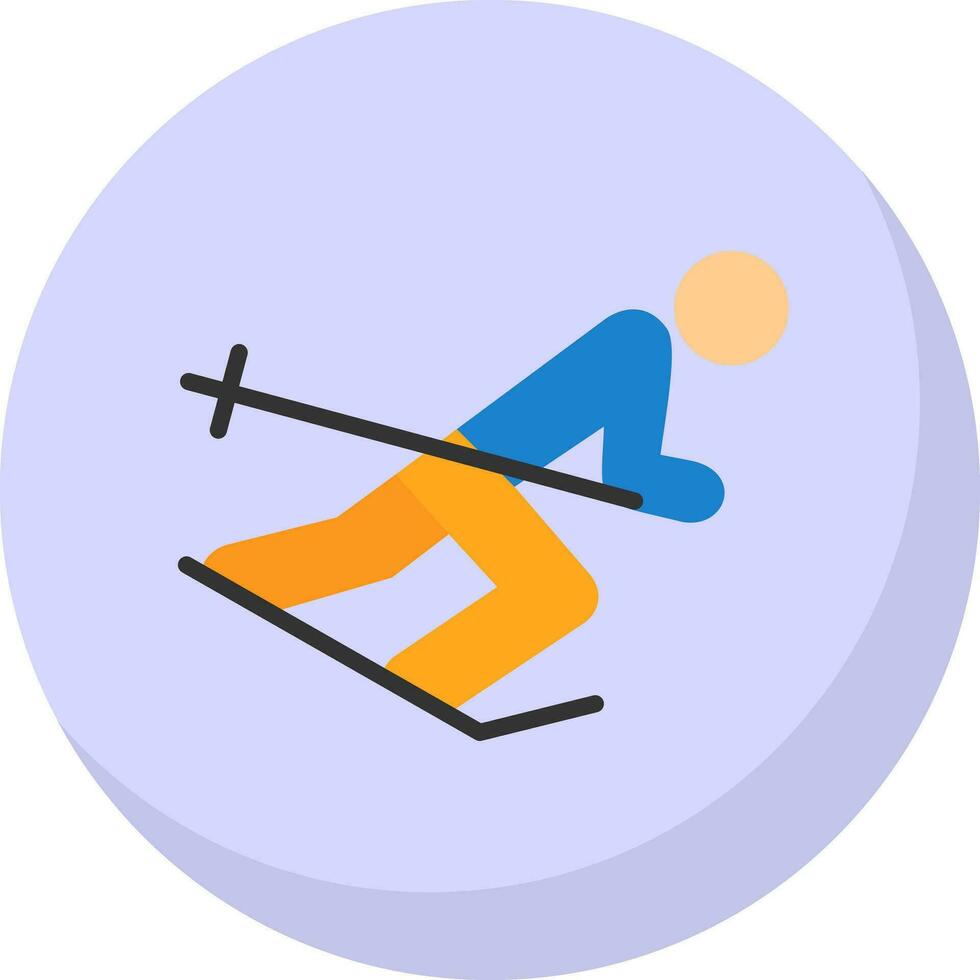 Skier Vector Icon Design