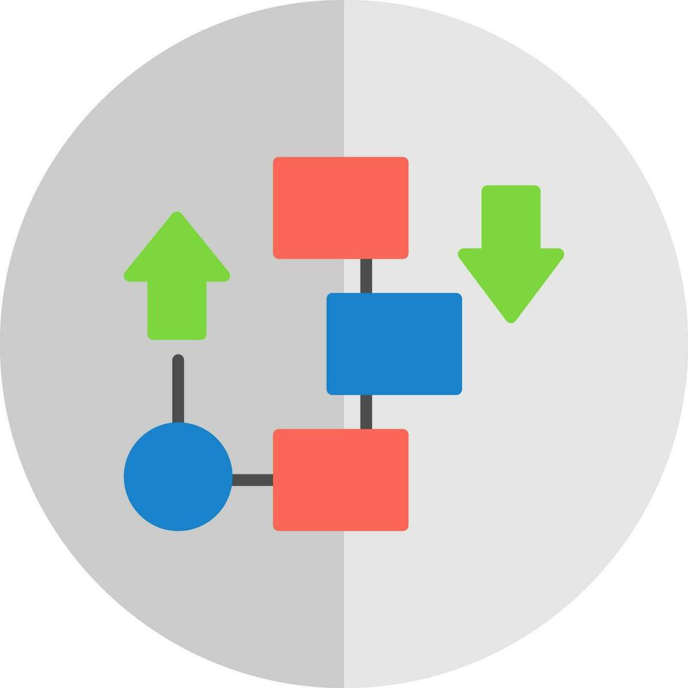 Flow diagram Vector Icon Design