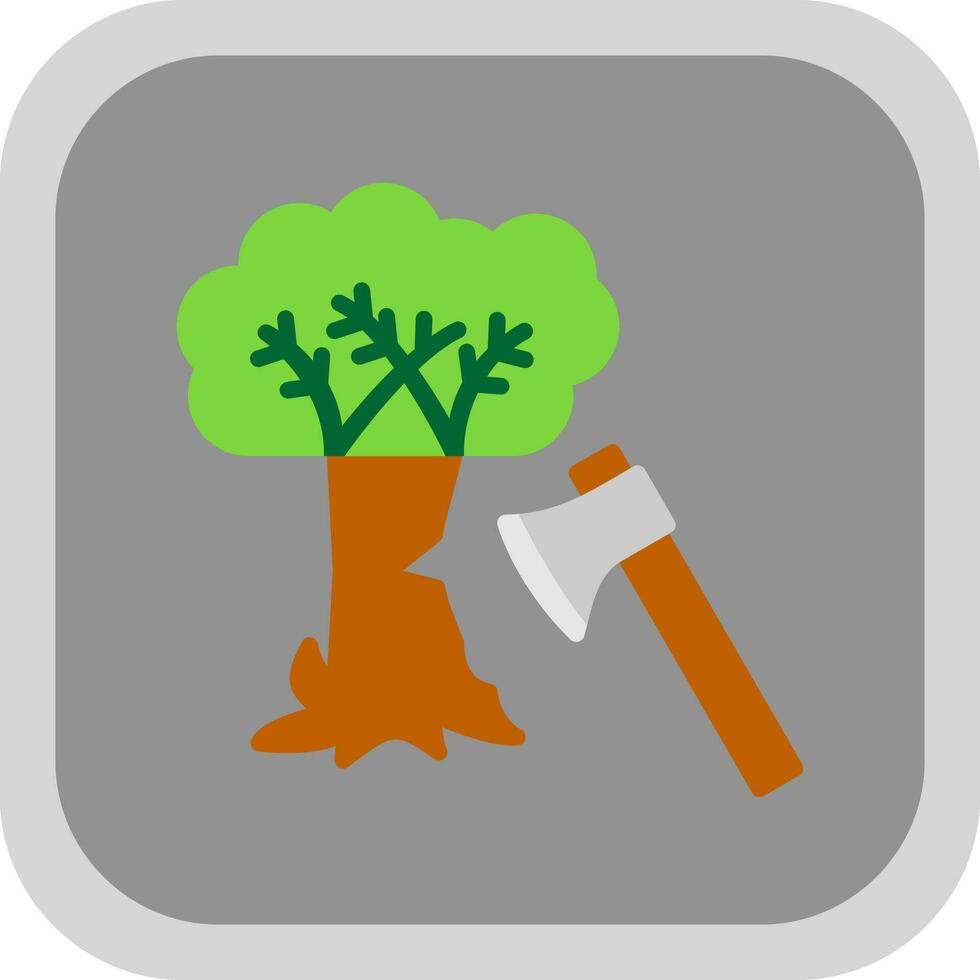 Tree cutting Vector Icon Design