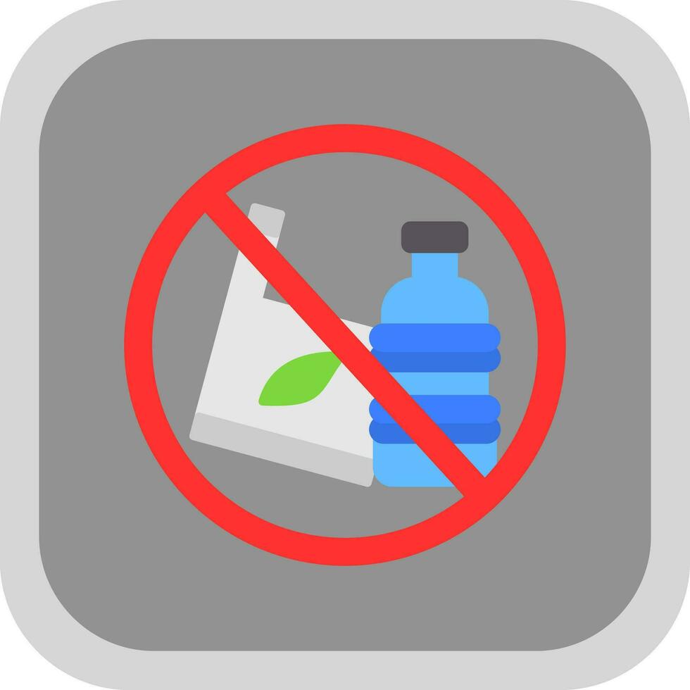 No plastic Vector Icon Design