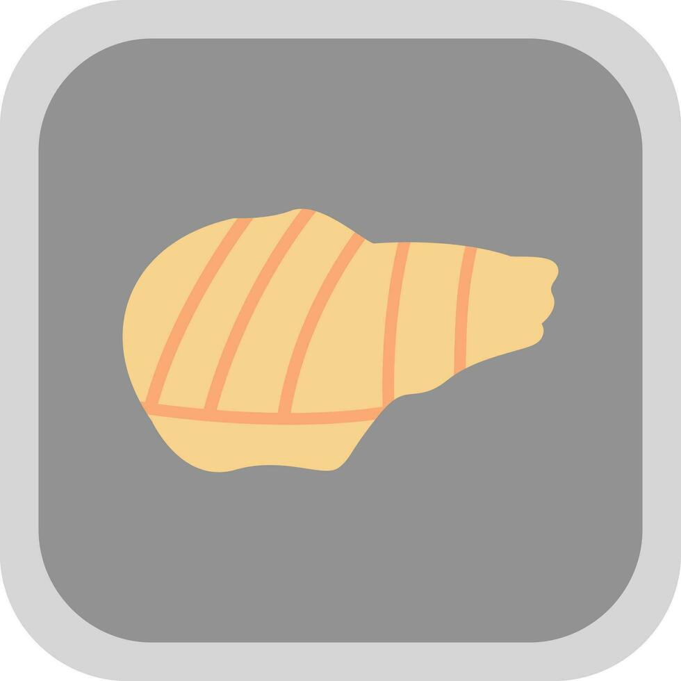Grilled pork Vector Icon Design