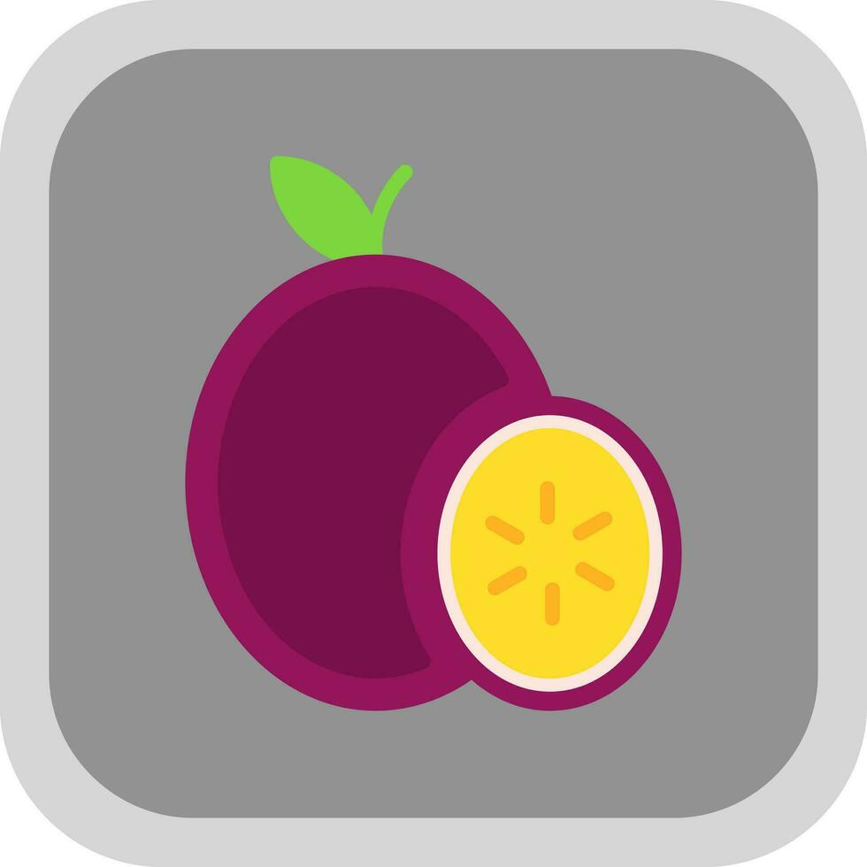 Passion fruit Vector Icon Design