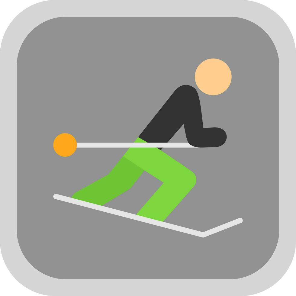 Skiing Vector Icon Design