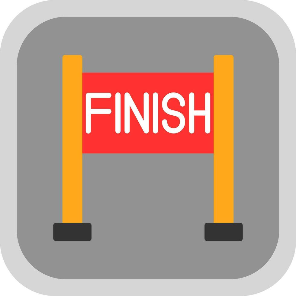 Finish line Vector Icon Design