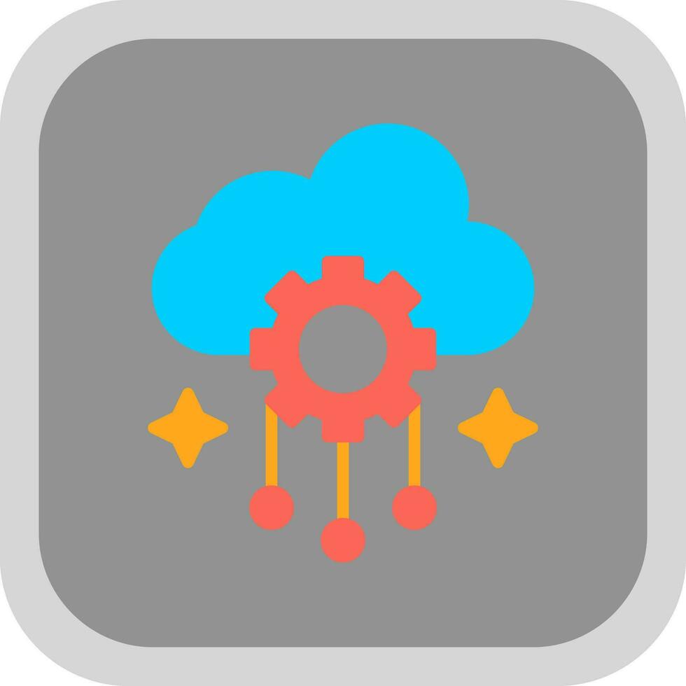 Cloud intelligence Vector Icon Design