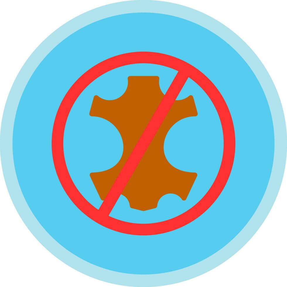 No cuero vector icono diseño