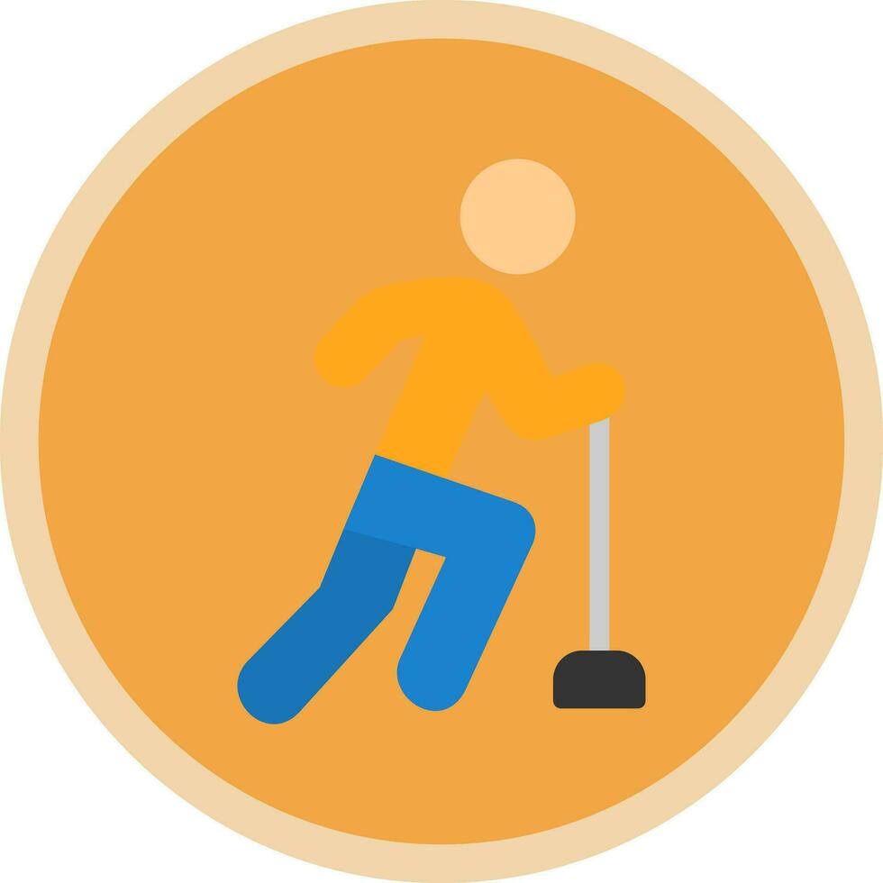 diseño de icono de vector de curling