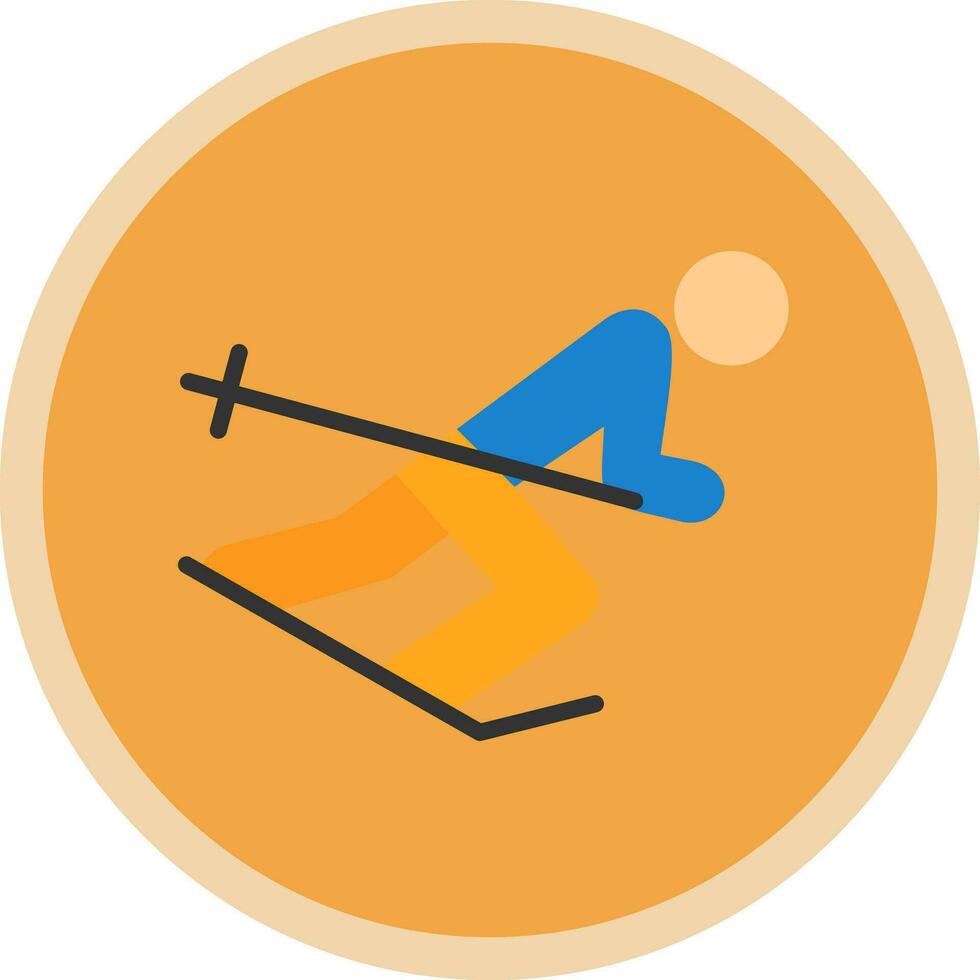 Skier Vector Icon Design