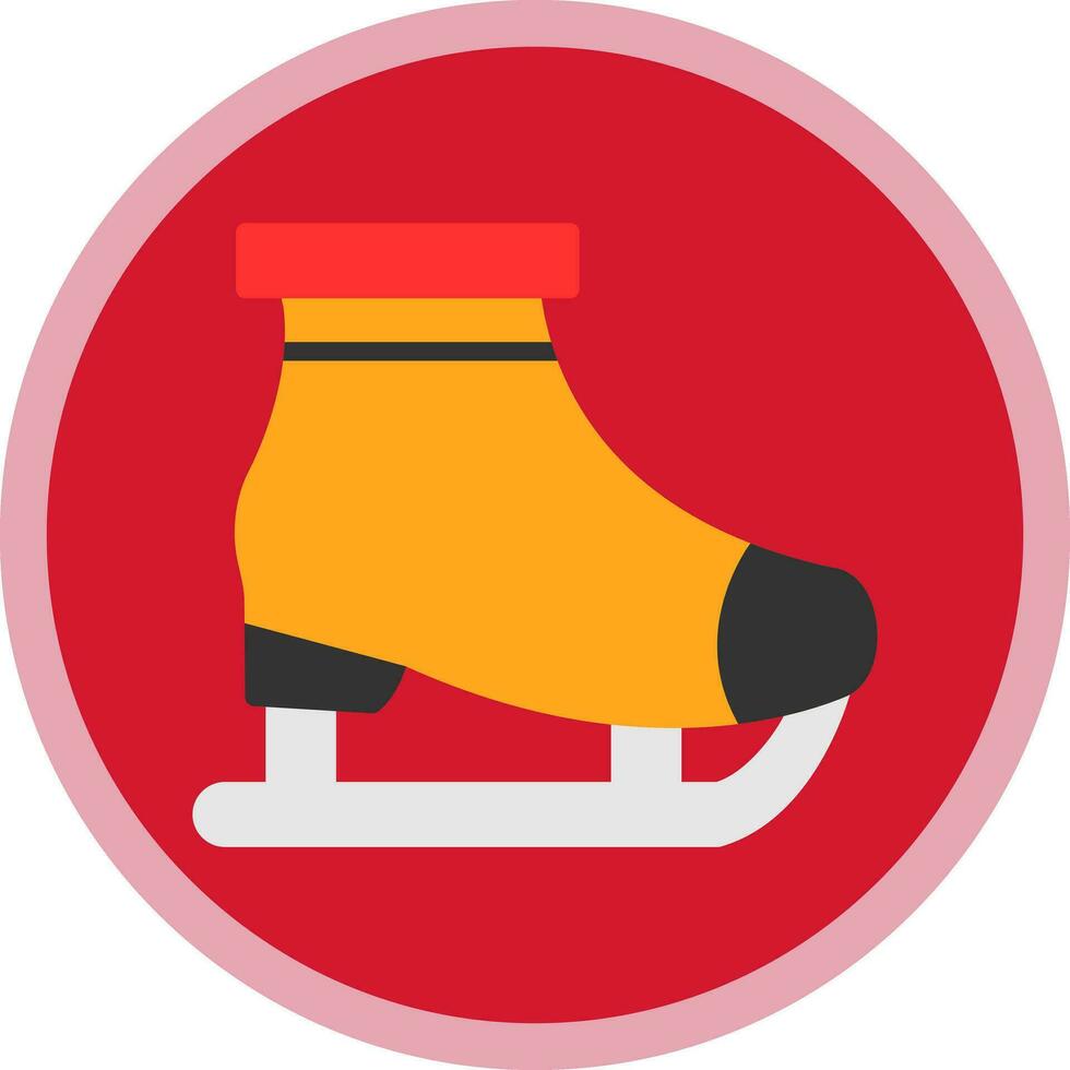 Ice skating Vector Icon Design