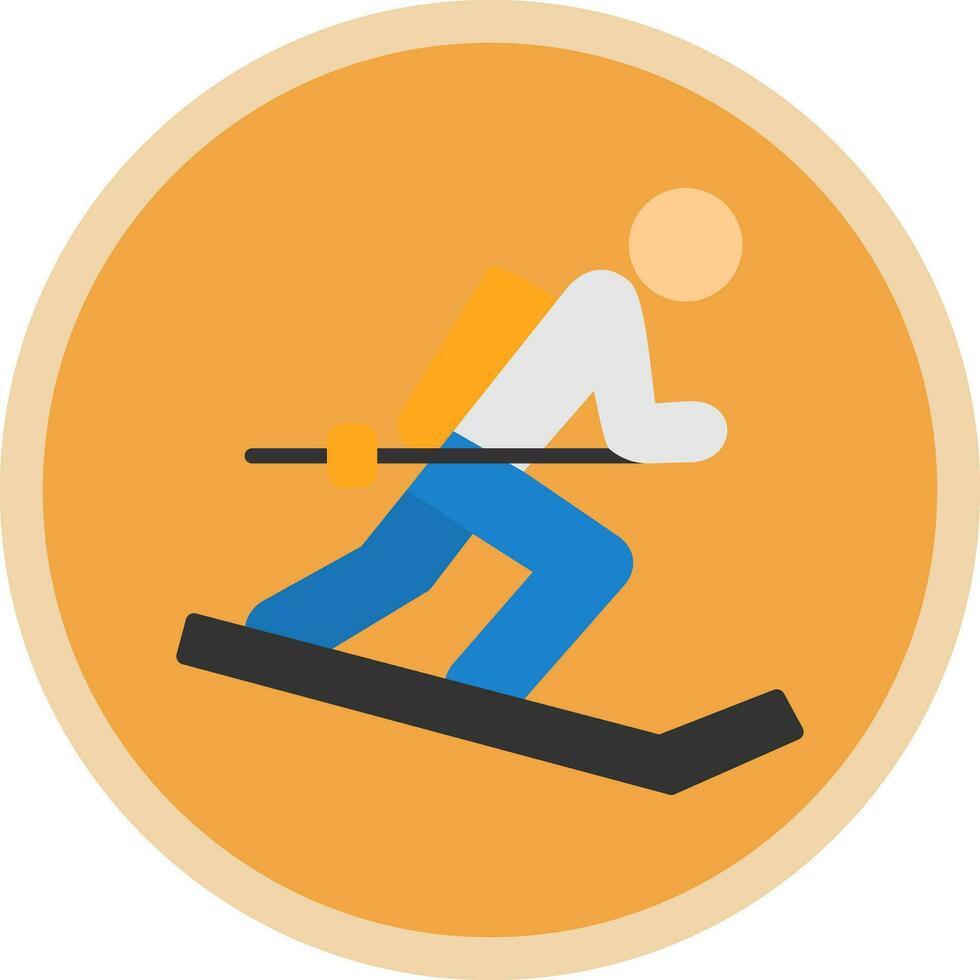 Skiing Vector Icon Design