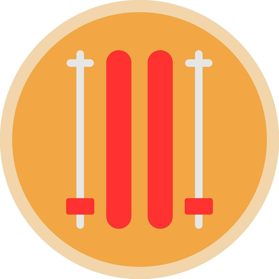Ski poles Vector Icon Design