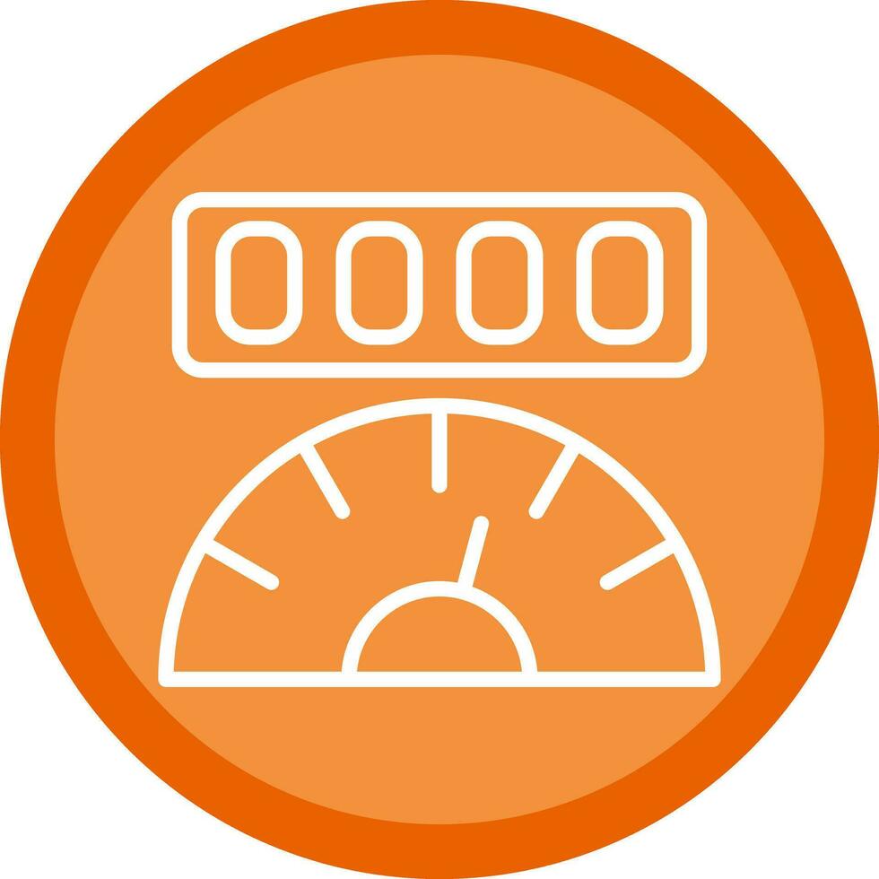 Mileage Vector Icon Design