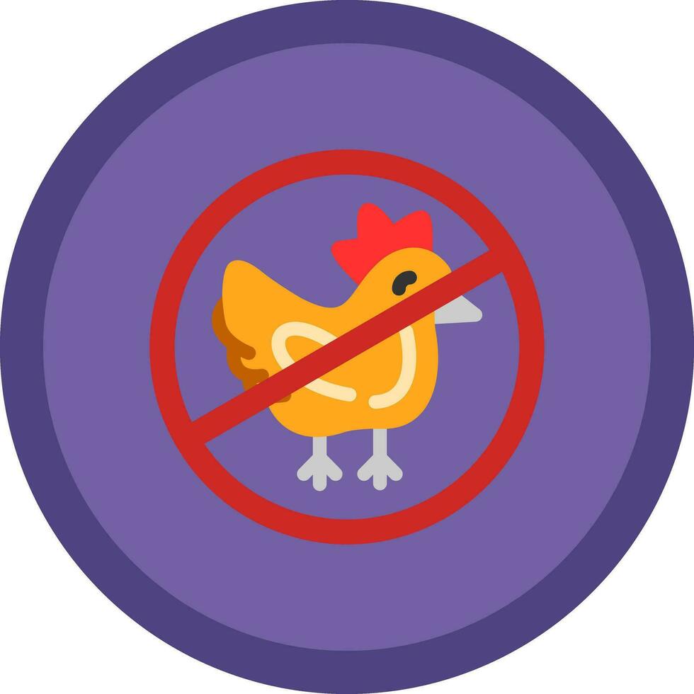 No chicken Vector Icon Design