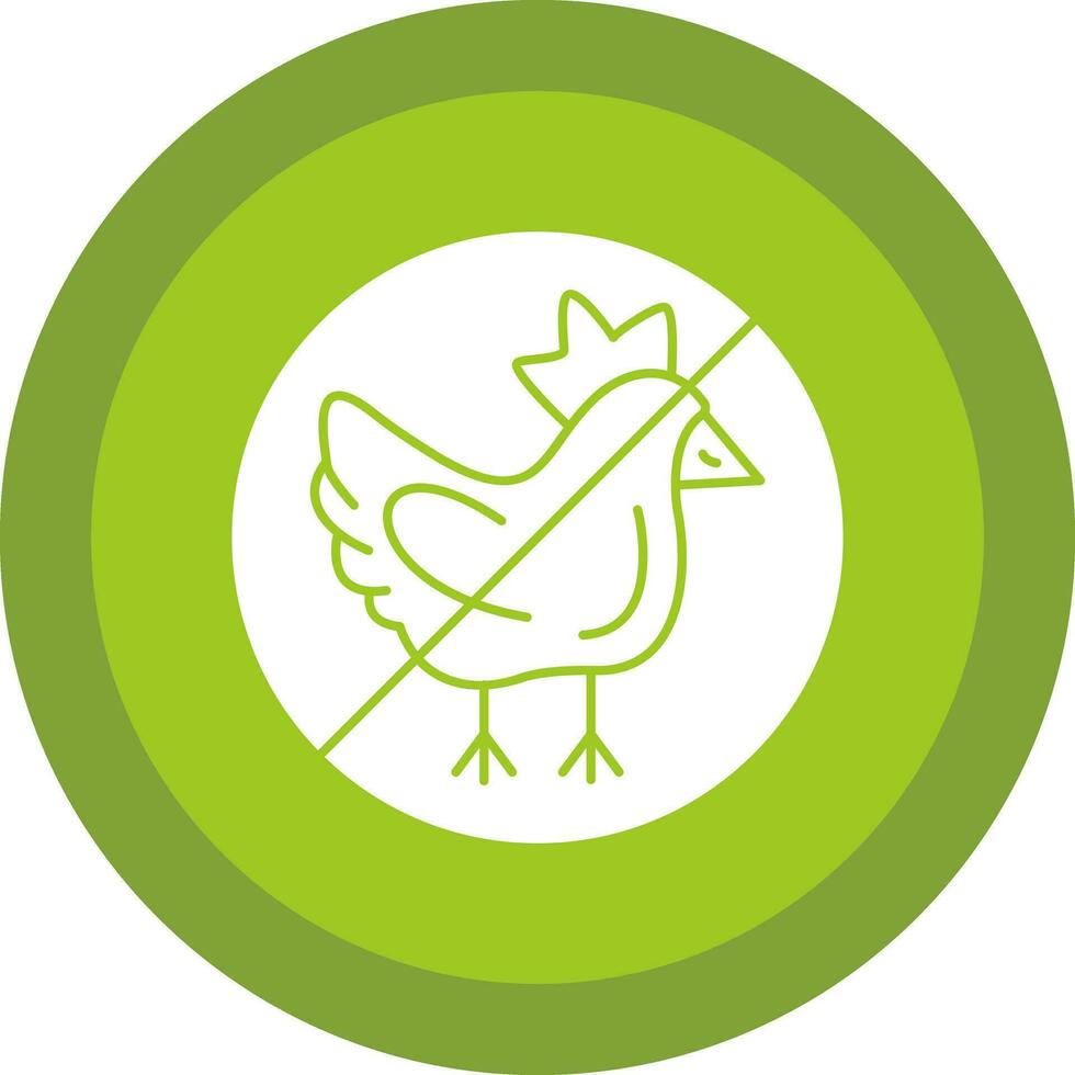 No chicken Vector Icon Design