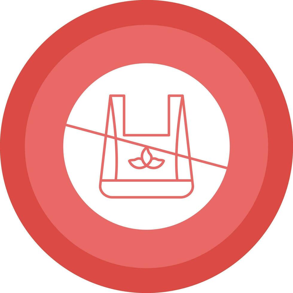 No plastic bags Vector Icon Design