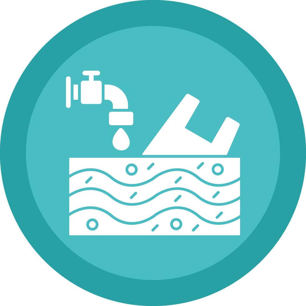 diseño de icono de vector de contaminación de agua