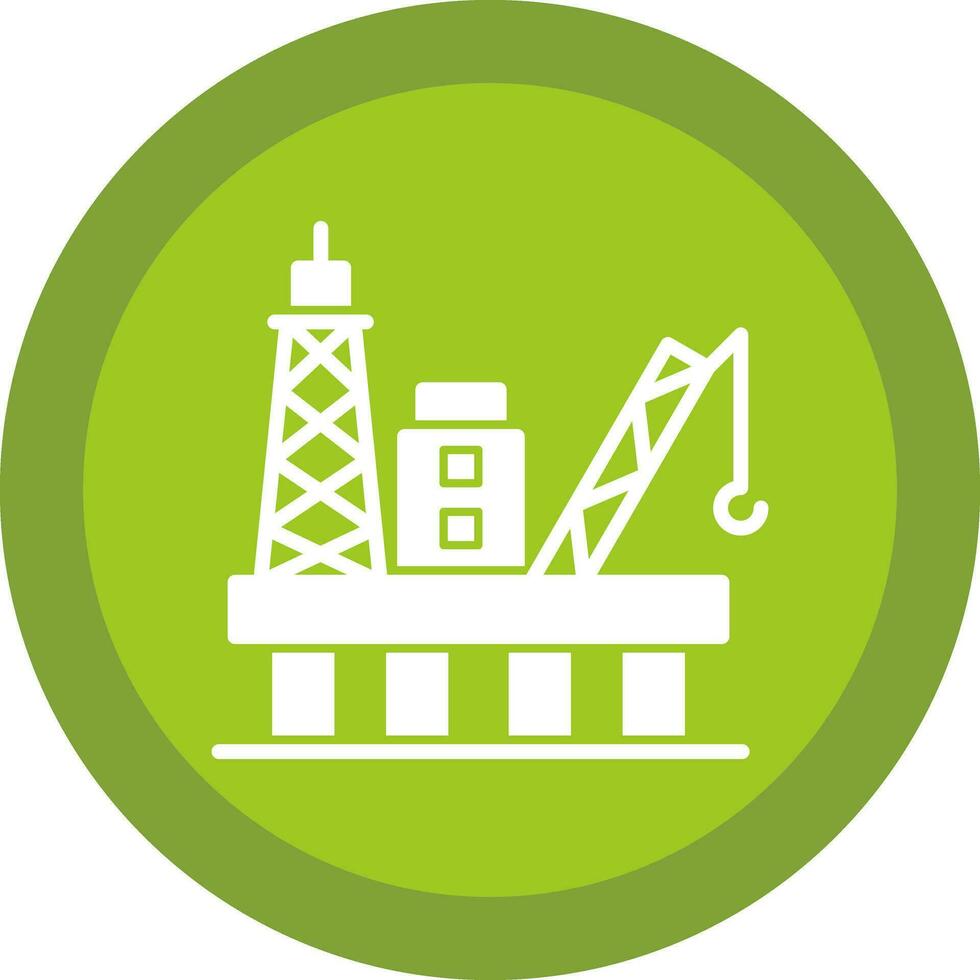 Oil platform Vector Icon Design