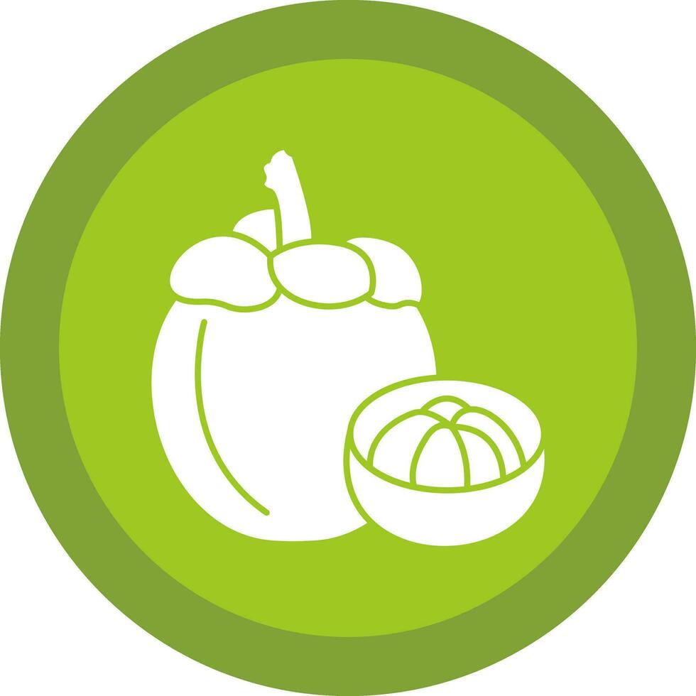 Mangosteen Vector Icon Design