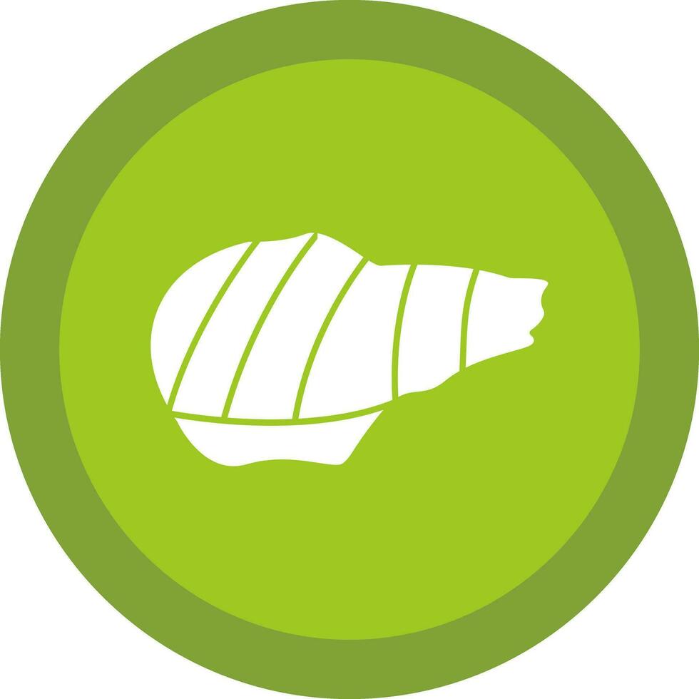 Grilled pork Vector Icon Design