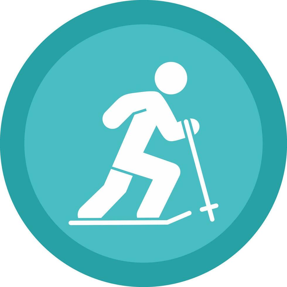 Skier Vector Icon Design