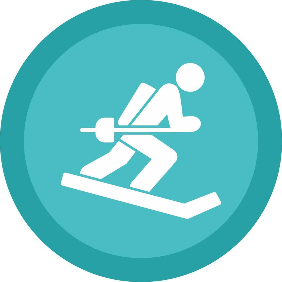 Skiing Vector Icon Design