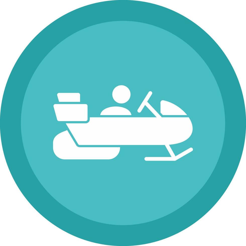 Snowmobile Vector Icon Design