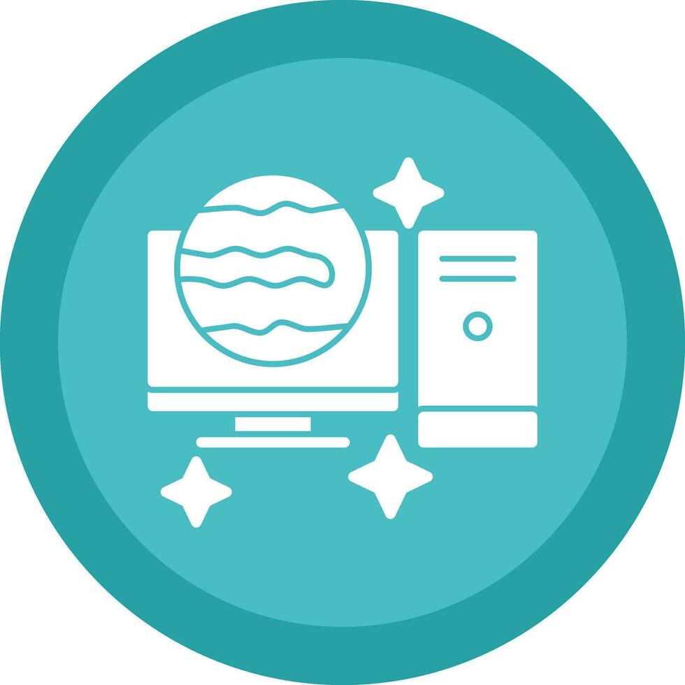 Desktop computer Vector Icon Design