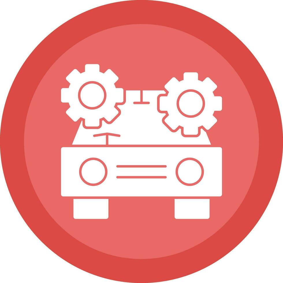 Driverless car Vector Icon Design