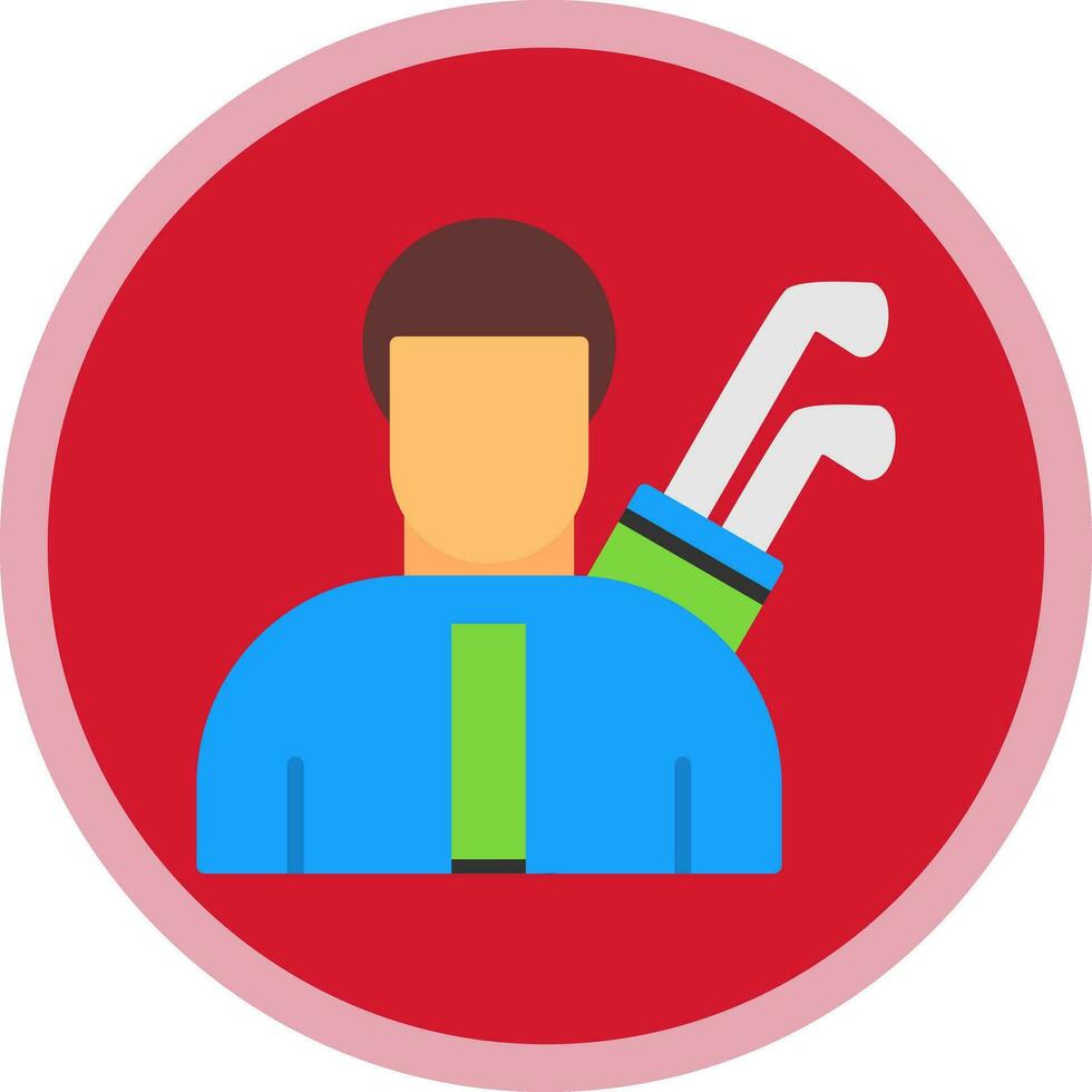 Golfer Vector Icon Design