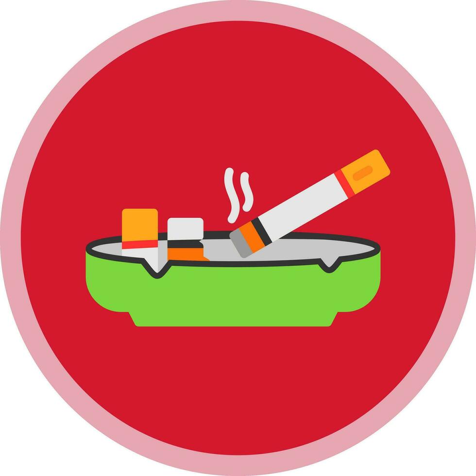 Ashtray Vector Icon Design