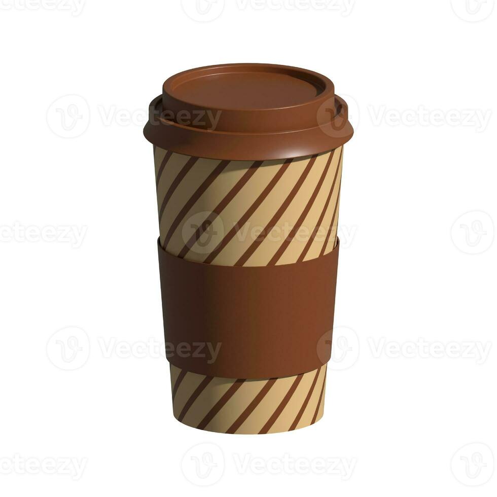 Brown Coffee Cup Isolated For Mockup Vector photo