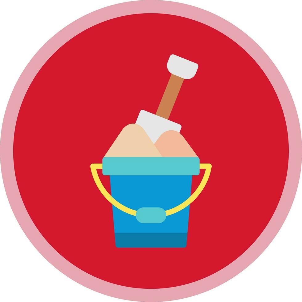 Sand bucket Vector Icon Design