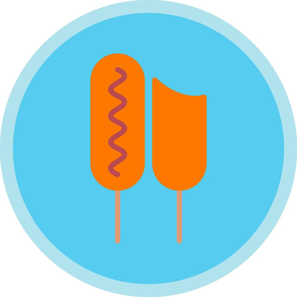 Corn dog Vector Icon Design